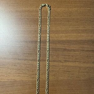 925 Sterling Silver Gold Figaro Necklace